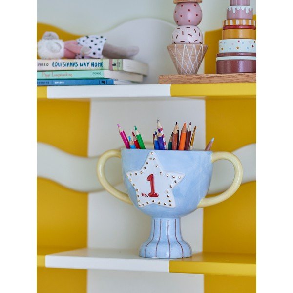 Kerámia kézzel festett kaspó Trophy – Bloomingville Mini-image-1