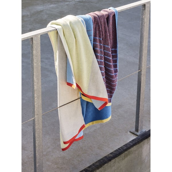 Dora kék-lila pamut fürdőlepedő, 70 x 140 cm - Hübsch-image-3