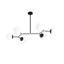 Fekete-fehér függőlámpa üveg búrával Damar – Opviq lights