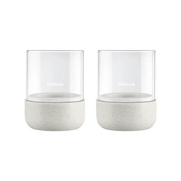 Üveg gyertyatartó készlet teamécseshez 2 db-os Calma – Blomus