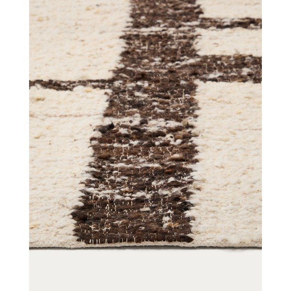 Krémszínű kétoldalas gyapjú szőnyeg 160x230 cm Hadin – Kave Home-image-3