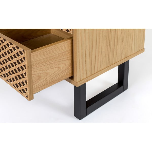 Camden Diamond Print éjjeliszekrény tölgyfa dekorral - Woodman-image-3