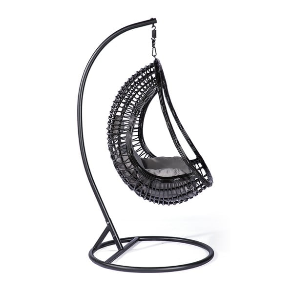 Tahiti sötétszürke műrattan függőfotel - Bonami Selection-image-2