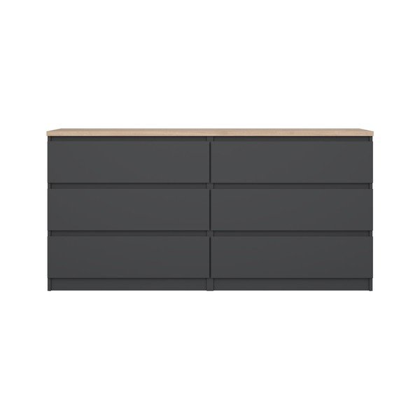Sötétszürke komód 154x76x50 cm Naia – Tvilum-image-2