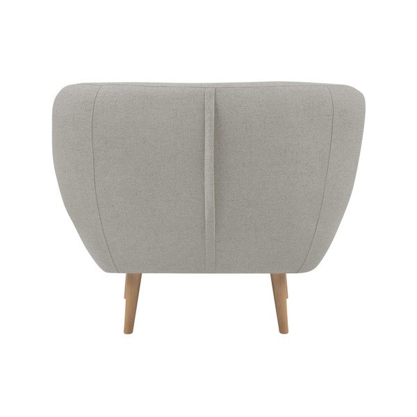 Sicile krém színű fotel világos lábakkal - Mazzini Sofas-image-1