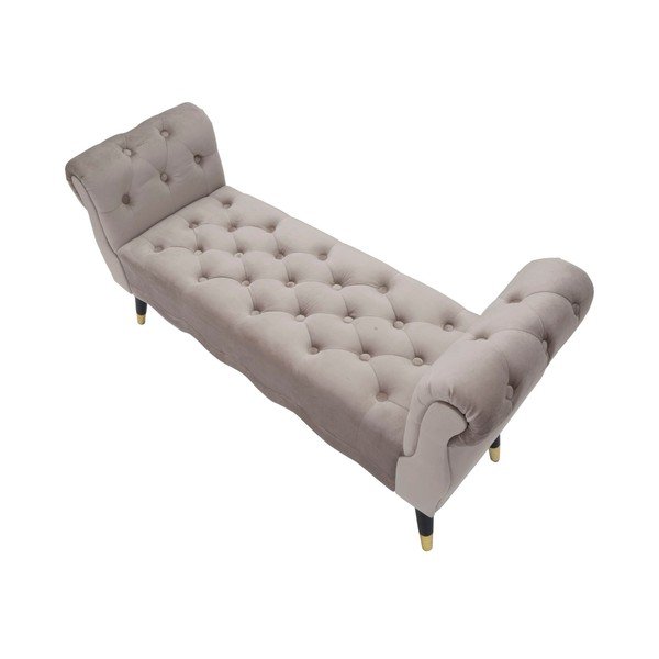 Szürkésbarna bársony pad Paris – Mauro Ferretti-image-3