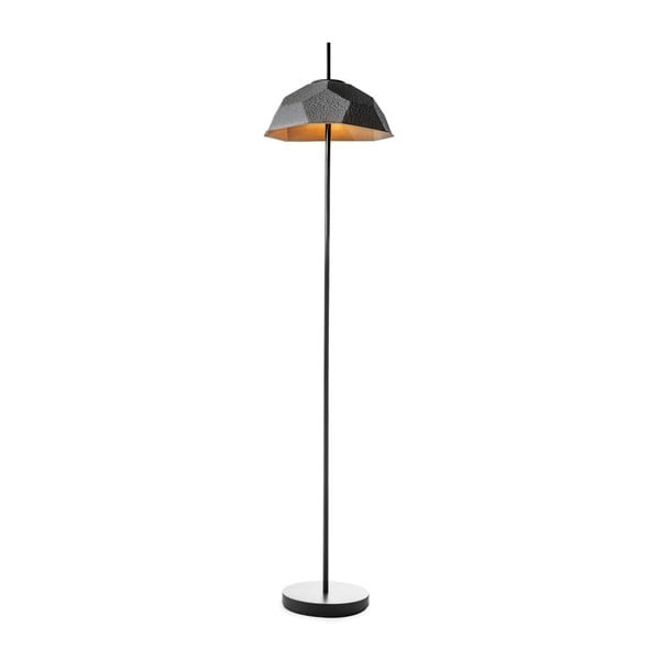 Mosen fekete állólámpa újrahasznosított papírból készült lámpabúrával - Design Twist