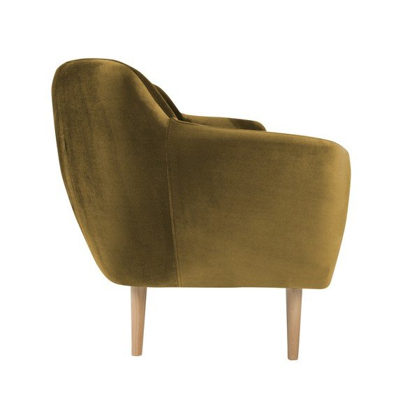 Benito mustársárga 3 személyes kanapé - Mazzini Sofas-image-3