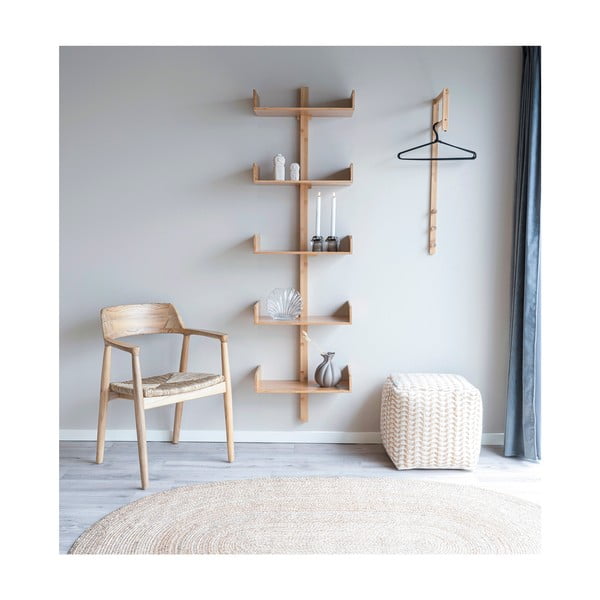 Natúr színű tömörfa karfás étkezőszék Getafe – House Nordic-image-3