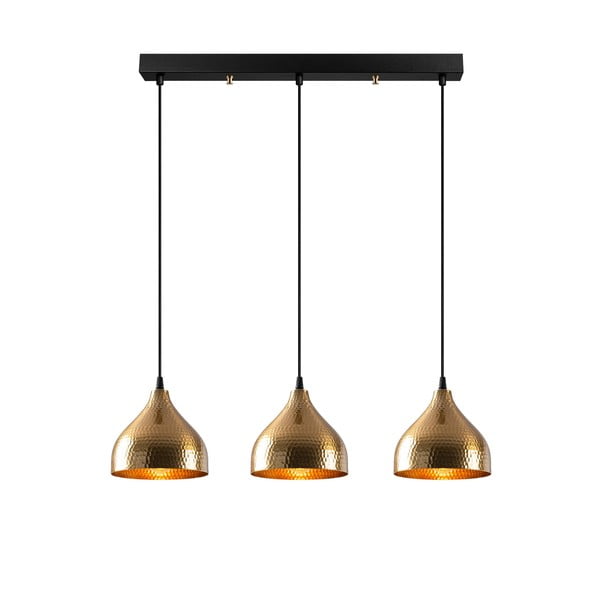 Aranyszínű függőlámpa fém búrával Tattoo – Opviq lights-image-2