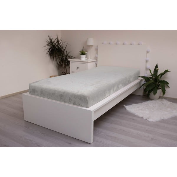 Szürke gumis mikroplüss lepedő 180x200 cm – Jerry Fabrics-image-2