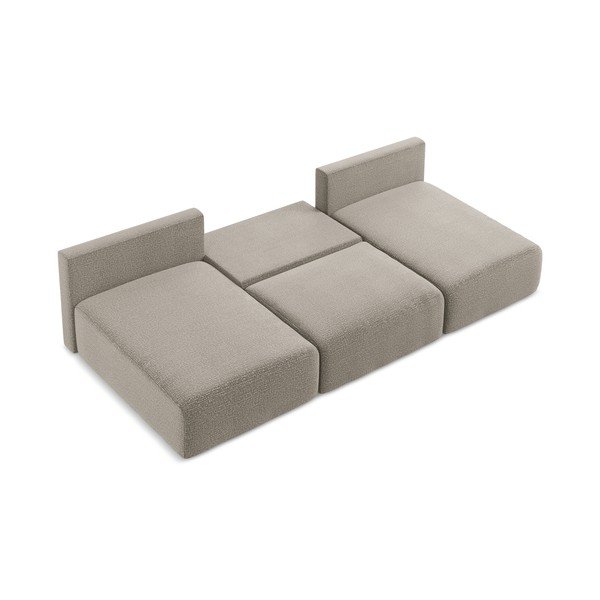 Bézs kinyitható-tárolóhelyes sarokkanapé Kalena – Makamii-image-4