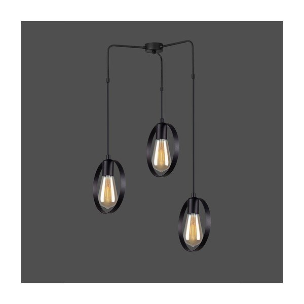 Circle fekete függőlámpa, magasság 100 cm - Squid Lighting-image-1