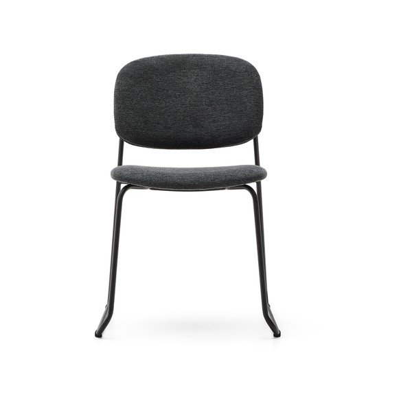 Sötétszürke fém rakásolható étkezőszék Meli – Kave Home-image-2