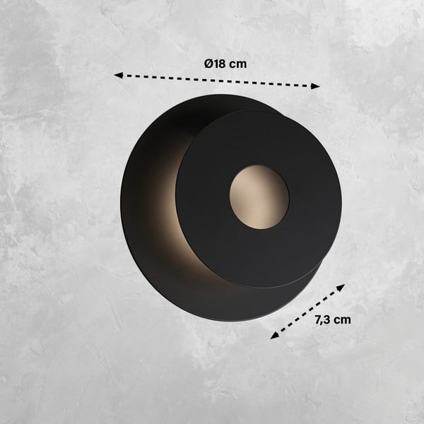 Fekete LED fali lámpa Hennes – Fischer & Honsel-image-2