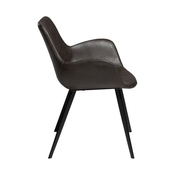 Sötétszürke kárpitozott karfás étkezőfotel Hype – DAN-FORM Denmark-image-4