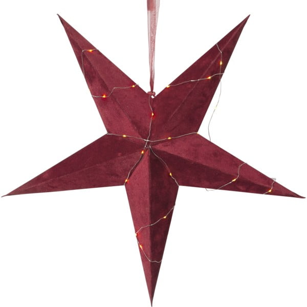 Velvet piros karácsonyi világító dekoráció, ø 60 cm - Star Trading