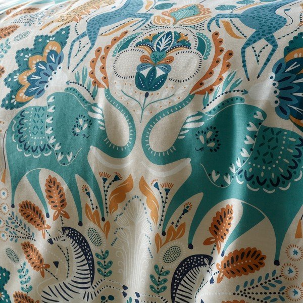 Pamut ágyneműhuzat 200x135 cm Carnival Animals - Pineapple Elephant-image-4