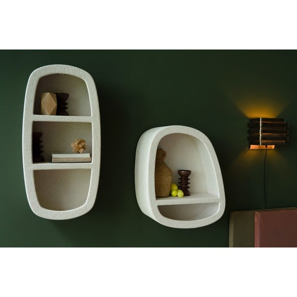 Krémszínű többszintes fali polc 23 cm Veda – Dutchbone-image-2