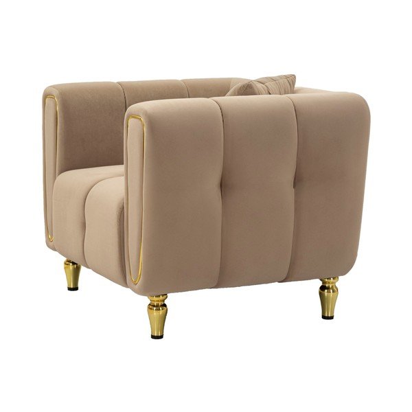 Szürkésbarna bársony fotel Alma – Mauro Ferretti-image-3