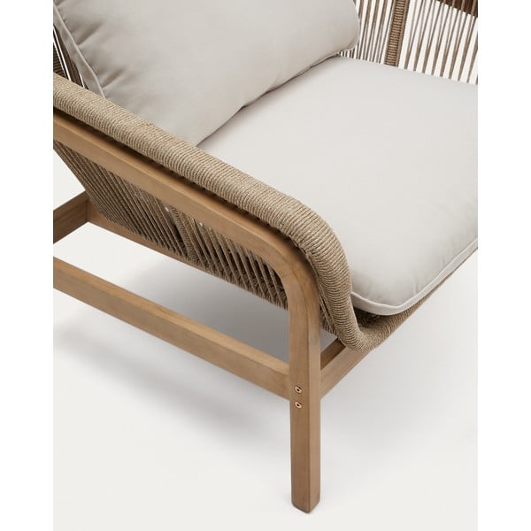 Bézs-natúr színű akácfa ötszemélyes kerti lounge szett Vellana – Kave Home-image-4