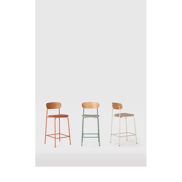 Bézs-natúr színű bárszék szett 2 db-os (ülésmagasság 66 cm) Adriana – Marckeric-image-1