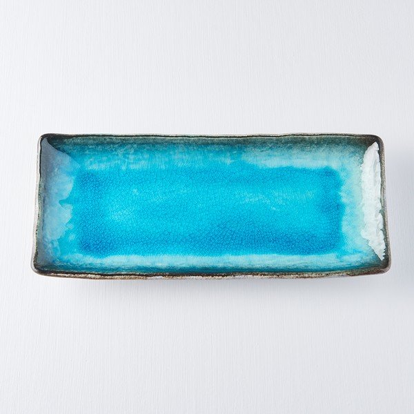 Sky kék kerámia szervírozó tányér, 29 x 12 cm - MIJ-image-3