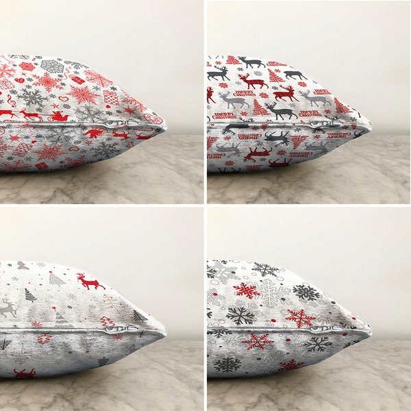 Nordic Christmas 4 db-os karácsonyi zsenília párnahuzat szett, 55 x 55 cm - Minimalist Cushion Covers-image-1