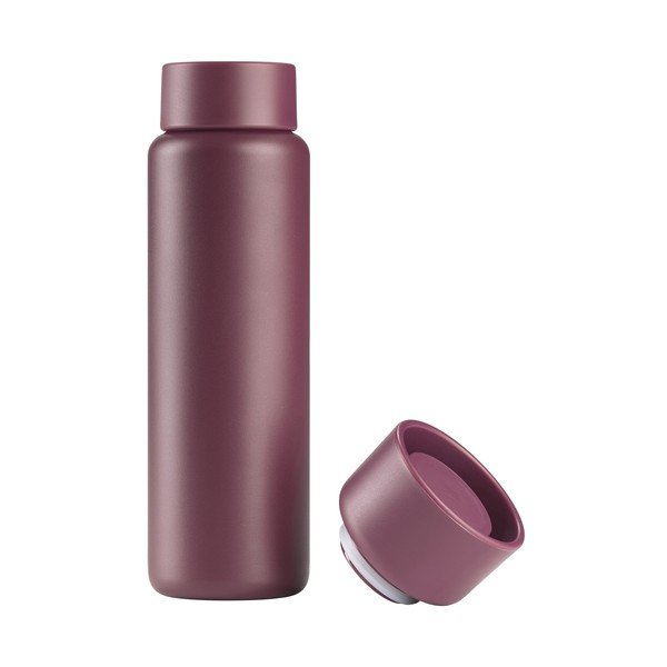 Borvörös rozsdamentes acél termobögre 650 ml Singles – Zone