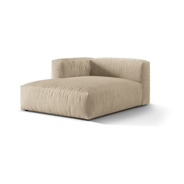 Bézs bársony kanapé modul (bal oldali) Martina – Micadoni -image-1