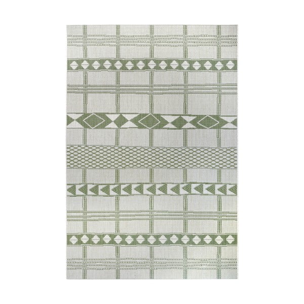 Madrid zöld-bézs kültéri szőnyeg, 200x290 cm - Ragami