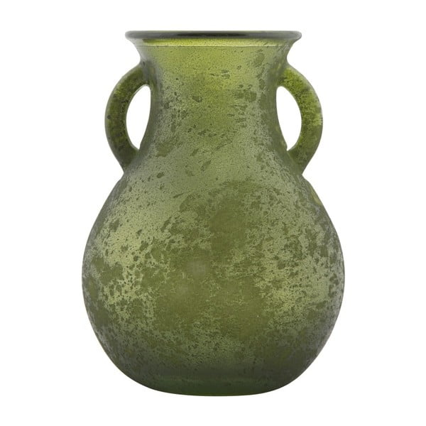 Anfora zöld váza újrahasznosított üvegből, ⌀ 11,5 cm - Mauro Ferretti
