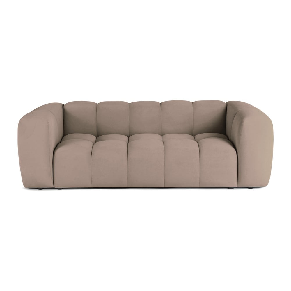 Szürkésbarna bársony kanapé 225 cm Cube Bonami Selection