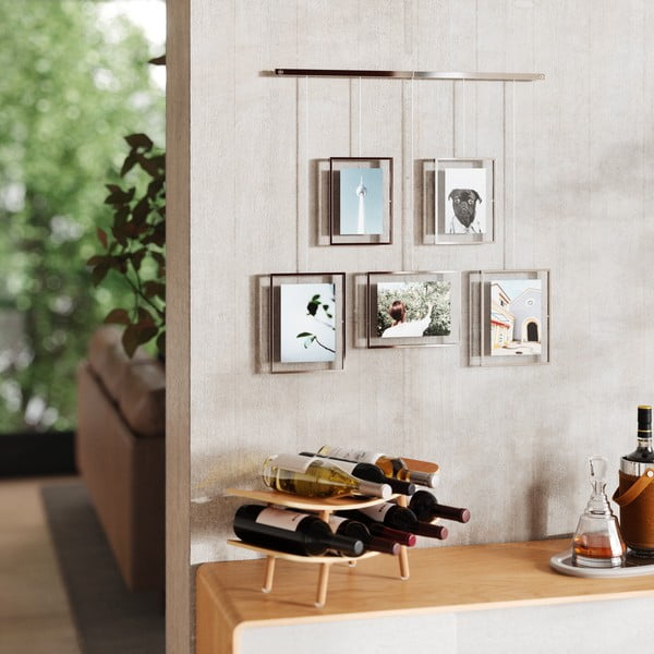 Ezüstszínű fém fali képkeret szett 5 db-os 66x69 cm Exhibit – Umbra-image-3