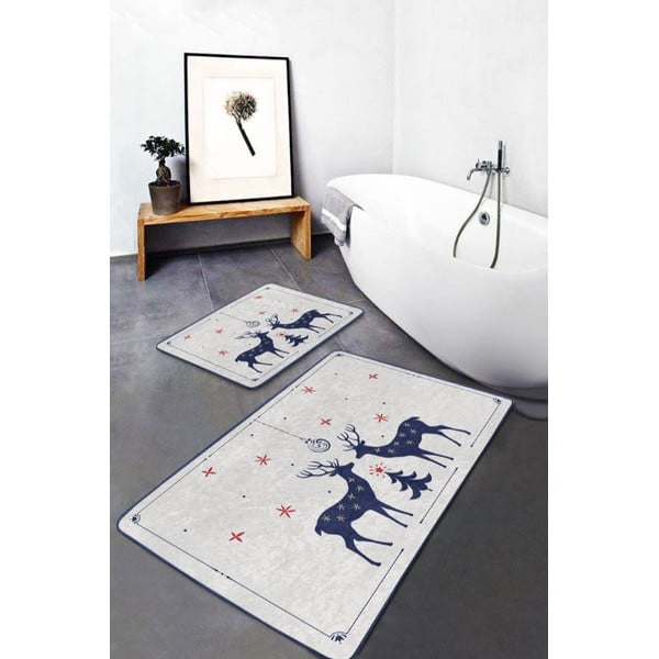 Krémszínű fürdőszobai kilépő szett 2 db-os 60x100 cm – Mila Home