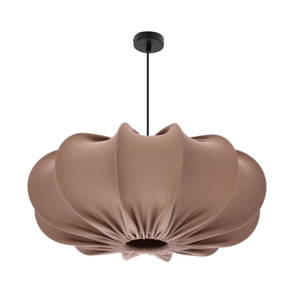 Barna függőlámpa textil búrával ø 52 cm Cafee – Candellux Lighting-image-2
