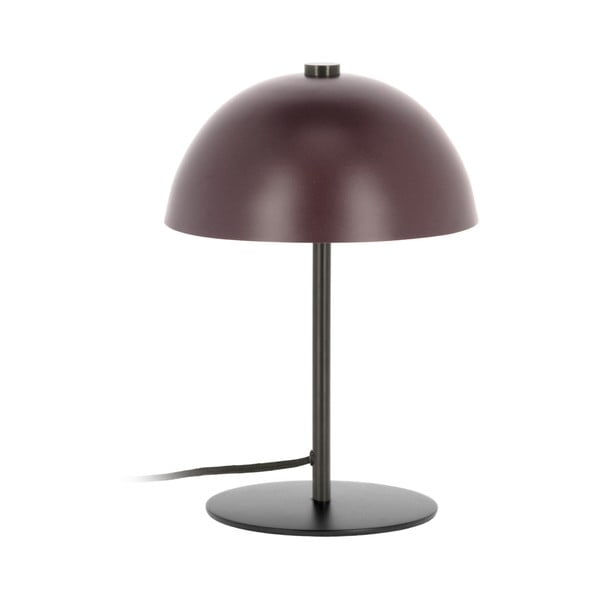 Borvörös asztali lámpa fém búrával (magasság 33 cm) Aleyla – Kave Home