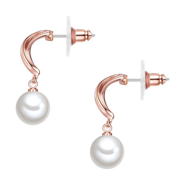 Hia gyöngy fülbevaló, gyöngy, ⌀ 1 cm - Perldesse-image-2