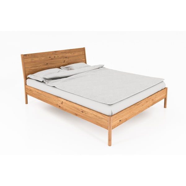 Natúr színű tölgyfa egyszemélyes ágy 90x200 cm Pola – The Beds