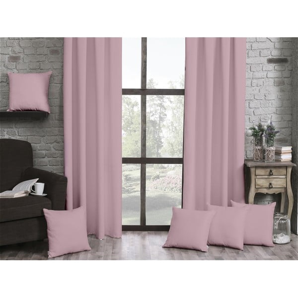 Honey Plain Collection pasztell rózsaszín függöny, 140 x 270 cm - Mike & Co. NEW YORK-image-1