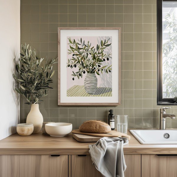Nyomtatott keretezett kép 40x50 cm Olive Bunch II – Styler-image-2