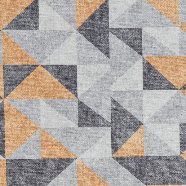 Okkersárga-szürke mosható szőnyeg 61x120 cm Coral Yellow&Grey – Think Rugs-image-3