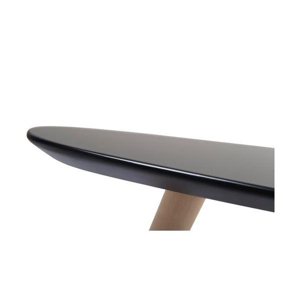 Fly fekete dohányzóasztal bükkfa lábakkal, 116 x 66 cm - Furnhouse-image-2