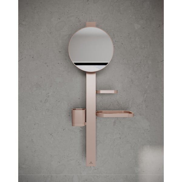 Fali tükör polccal-fogassal ø 20,5 cm ALU+ – Ideal Standard-image-1