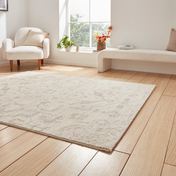 Krémszínű szőnyeg 200x290 cm Geneva – Think Rugs-image-2