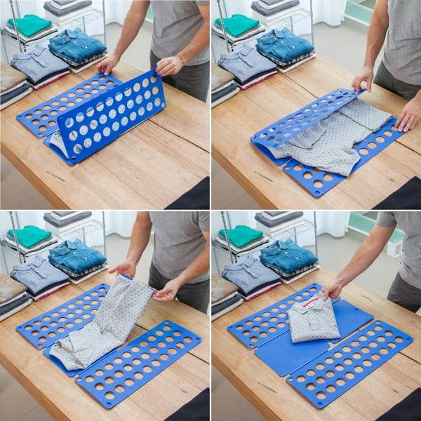 Kék ruhahajtogató segédeszköz - InnovaGoods-image-1