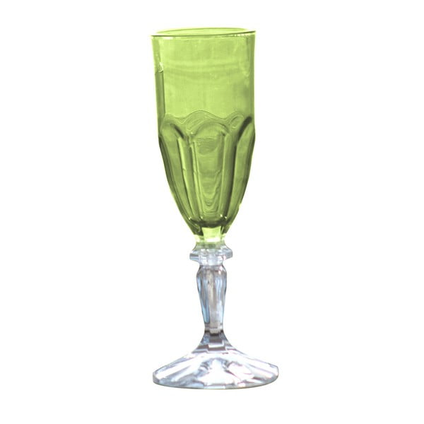 Happy 6 darabos zöld műanyag pezsgőspohár szett, 120 ml - Sunvibes
