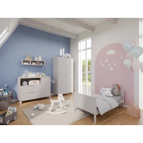 Krémszínű gyerek komód 115x92x54 cm Alkmaar – Germania-image-1