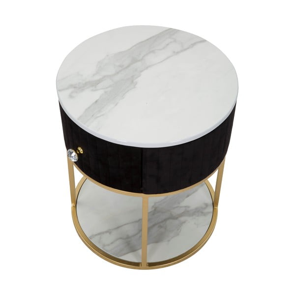 Fekete-aranyszínű éjjeliszekrény Montpellier – Mauro Ferretti-image-2