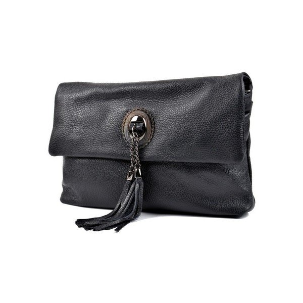 Elisa fekete crossbody bőrtáska - Roberta M-image-1